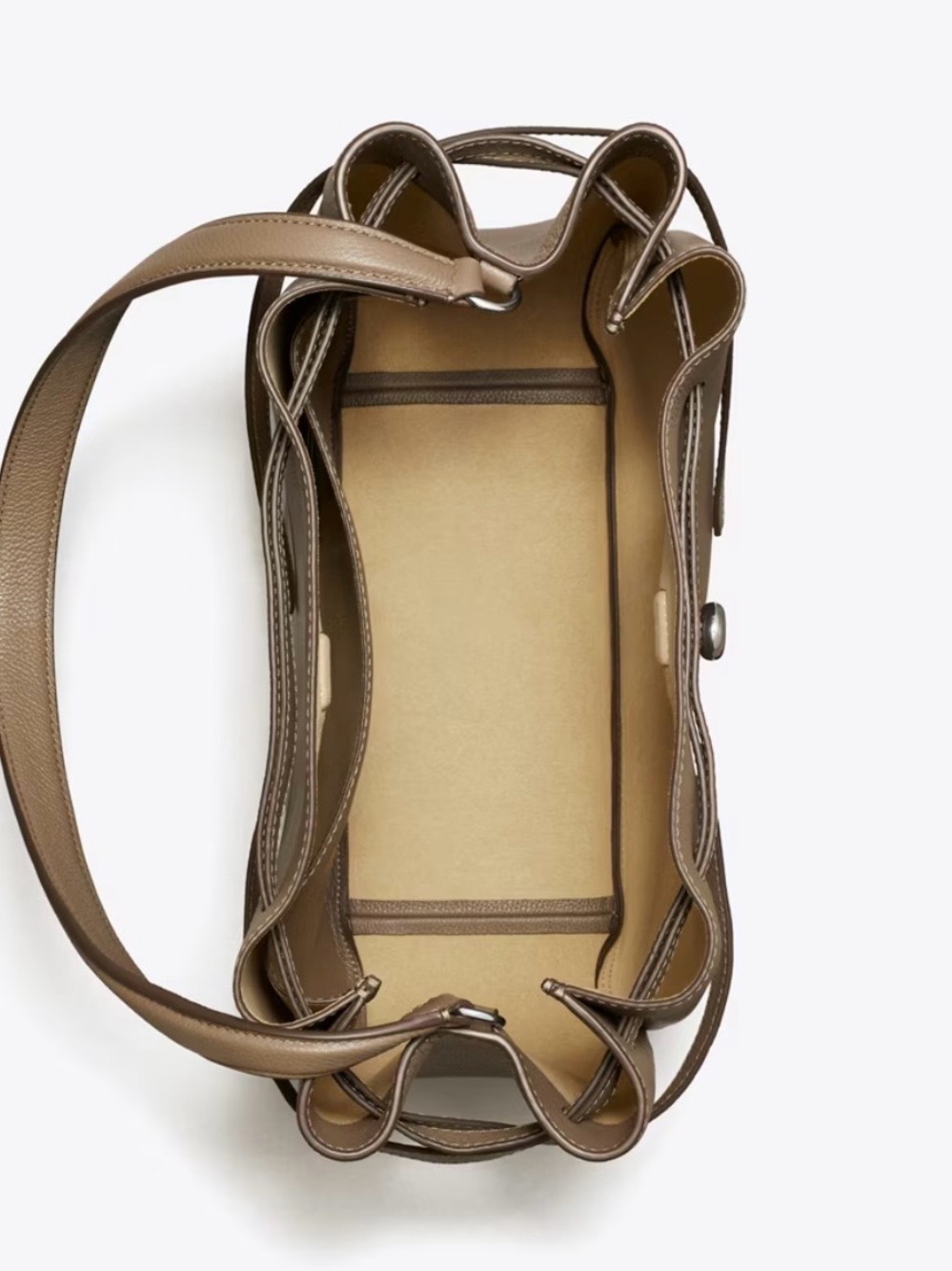 Tory Burch LARGE ROMY BUCKET BAG Wild mushroom new nvr worn won’t leave up long! - Picture 5 of 5